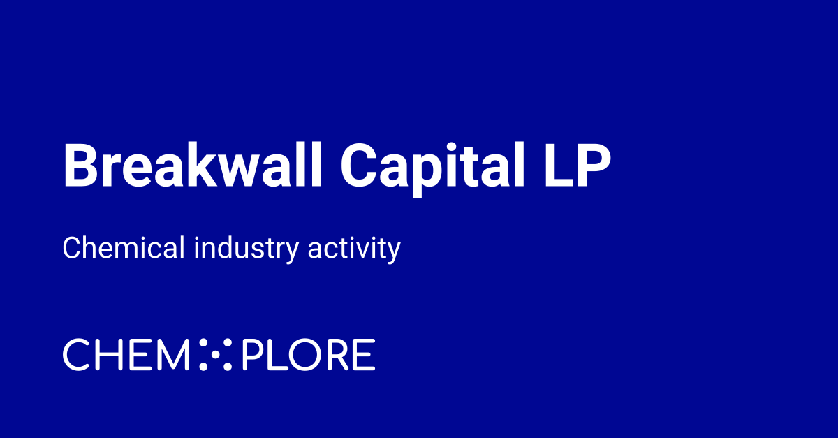 Breakwall Capital LP chemical industry news - chemXplore