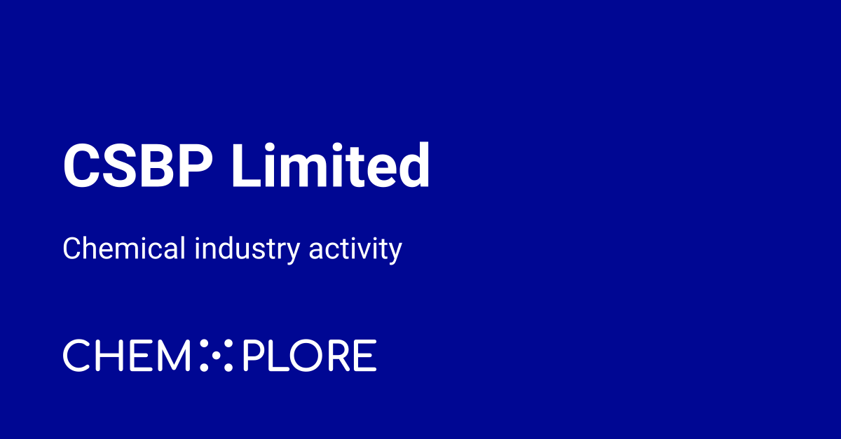 CSBP chemical projects, investments & news - chemXplore