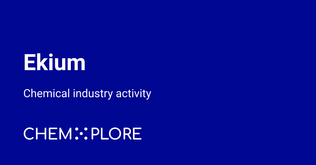 Ekium: chemical industry projects and news - chemXplore
