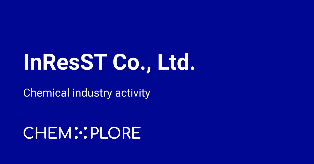 InResST Co., Ltd. chemical industry news - chemXplore