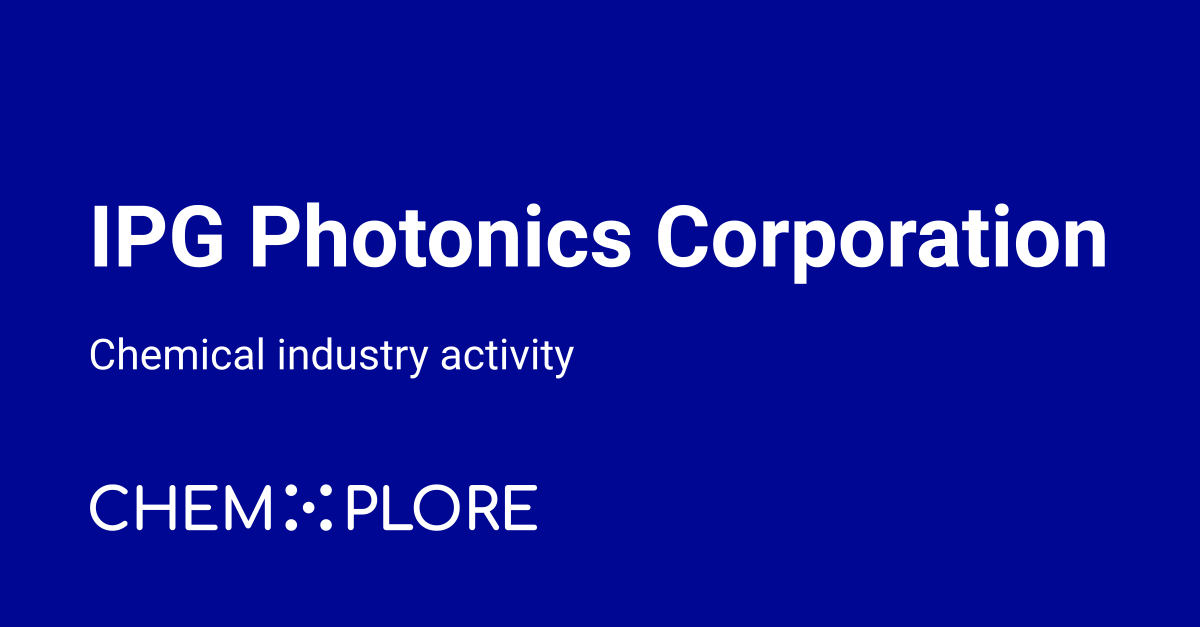 IPG Photonics chemical industry news - chemXplore