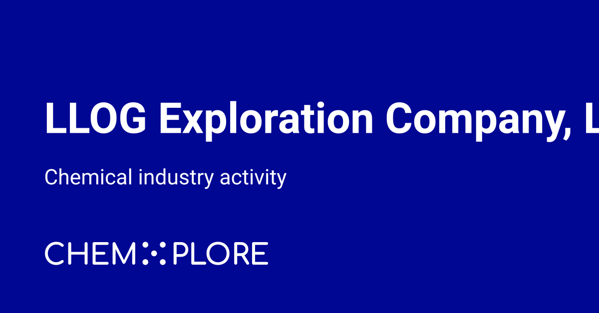LLOG Exploration chemical industry news - chemXplore
