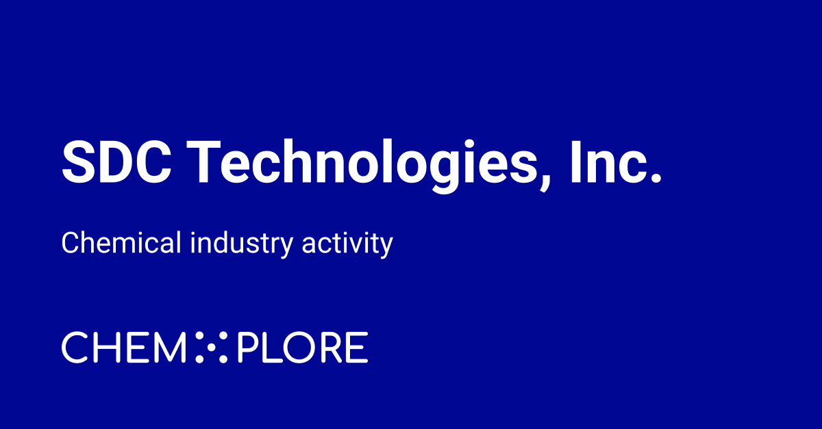Sdc Technologies Inc Chemical Industry News Chemxplore