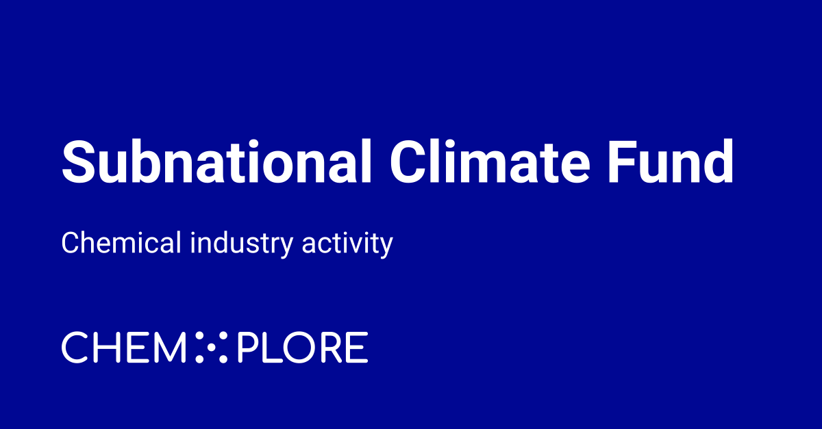 Sub Fund Subnational Climate Fund chemical projects, investments & news - chemXplore