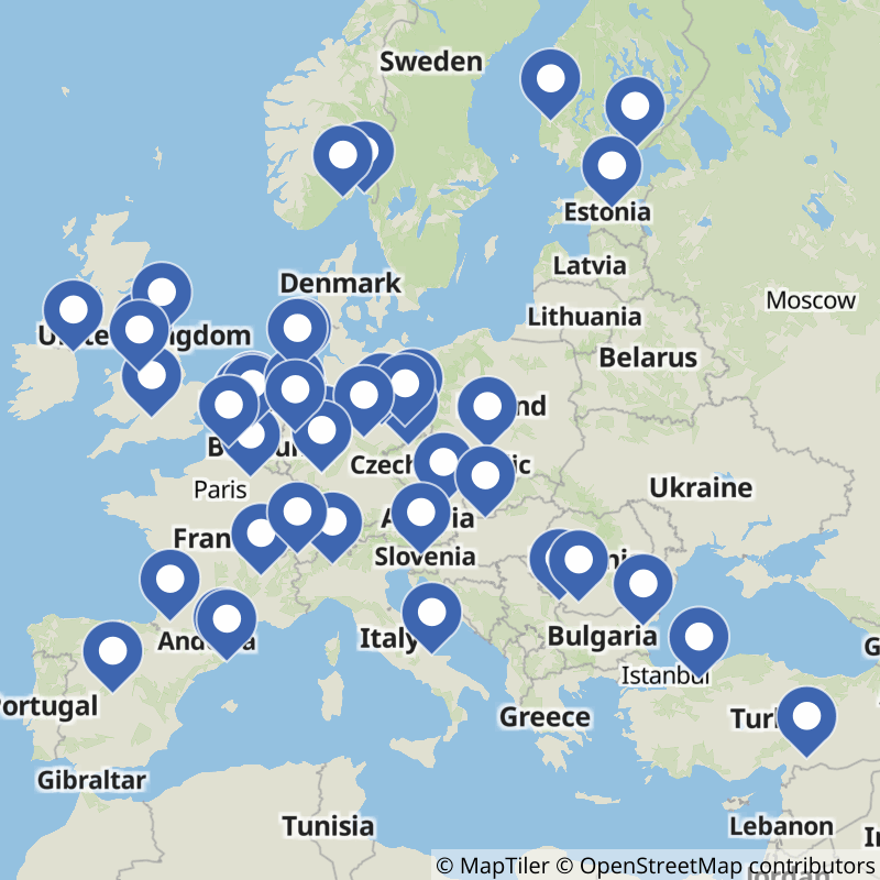 A map displaying all new construction and expansion projects to be completed in 2022.