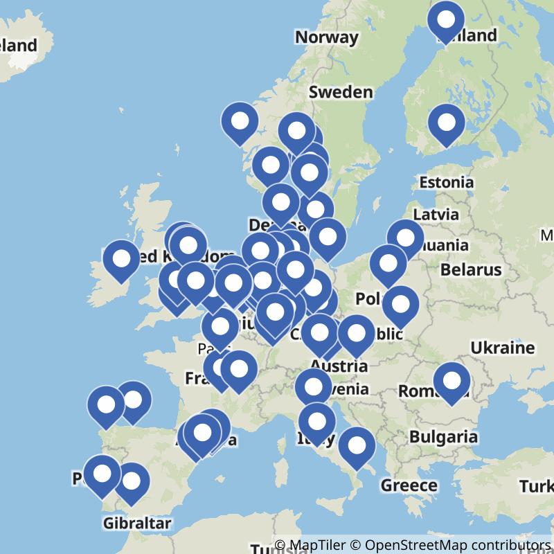 A map displaying all new construction and expansion projects to be completed in 2025.