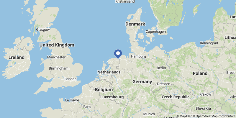 Map of delfzijl, The Netherlands