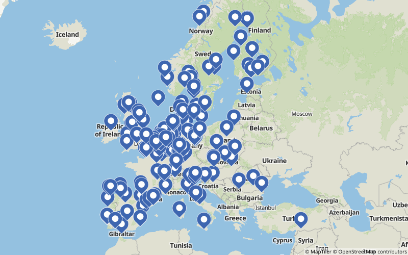 A map displaying all Biobased & Circular projects in Europe