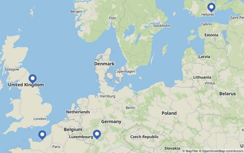 A map displaying all Steam cracker projects in Europe